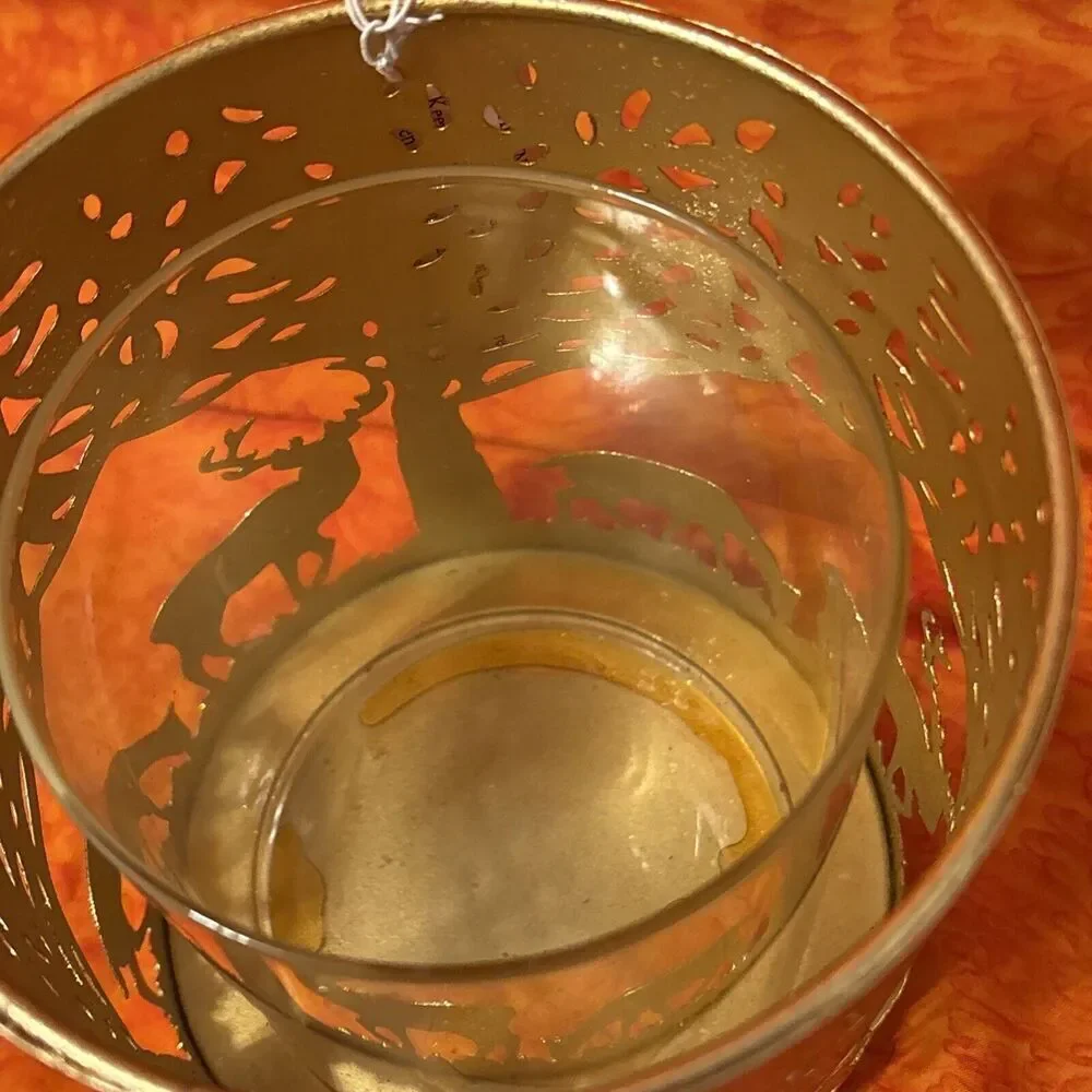 New Enchanted Woodland‎ Deer Candle Holder With Glass Insert